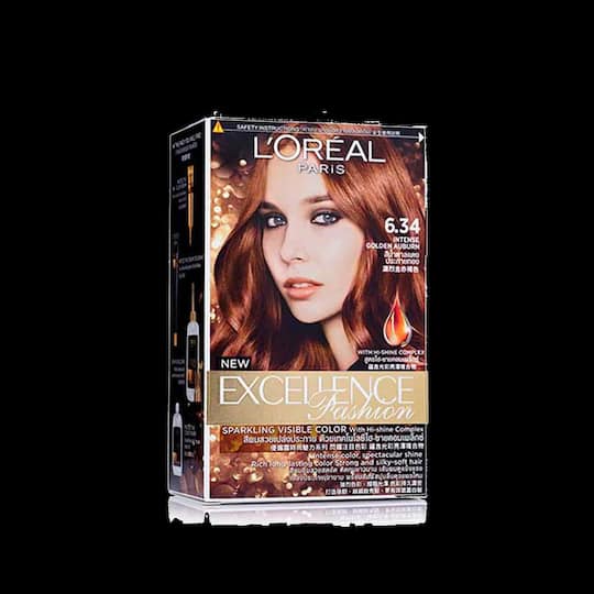L'Oreal Paris Excellence Fashion Highlights Hair Color, 6.34 Intense Golden Auburn