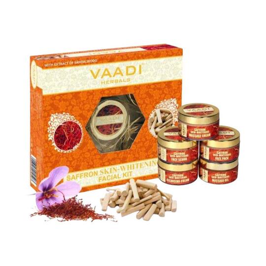 Vaadi Herbals Saffron Skin-Whitening Facial Kit (5 Pcs)