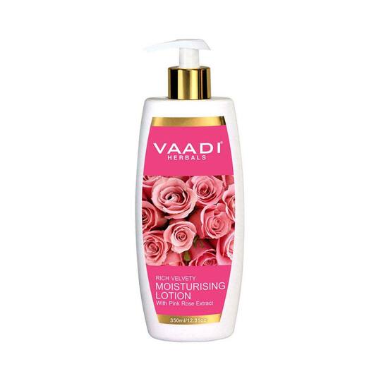 Vaadi Herbals Moisturising Lotion With Pink Rose Extract (350ml)