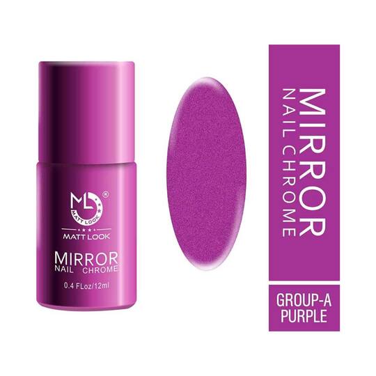 Matt Look Shine Like Mirror Nail Chrome - 02 Purple-A (12ml)
