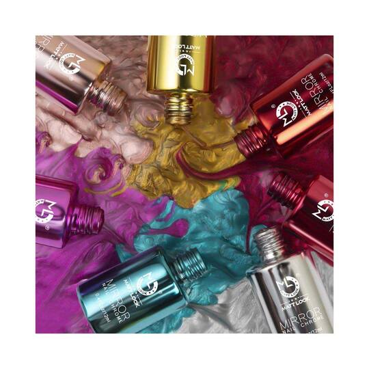 Matt Look Shine Like Mirror Nail Chrome - 09 Red-B (12ml)