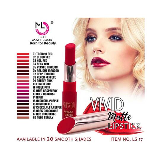 Matt Look Vivid Matte Lipstick - 15 Midnight Purple (3.8g)