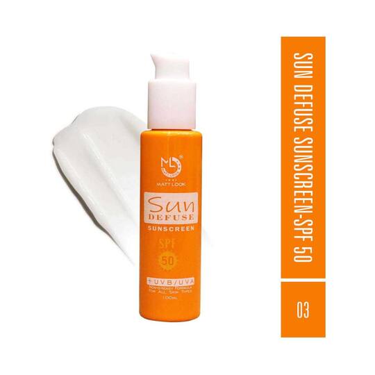 Matt Look Sun Defuse SPF 50 Sunscreen - 01 Shade (100ml)