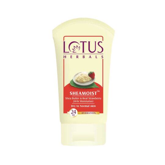 Lotus Herbals Sheamoist Shea Butter & Real Strawberry 24Hr Moisturiser - (60g)