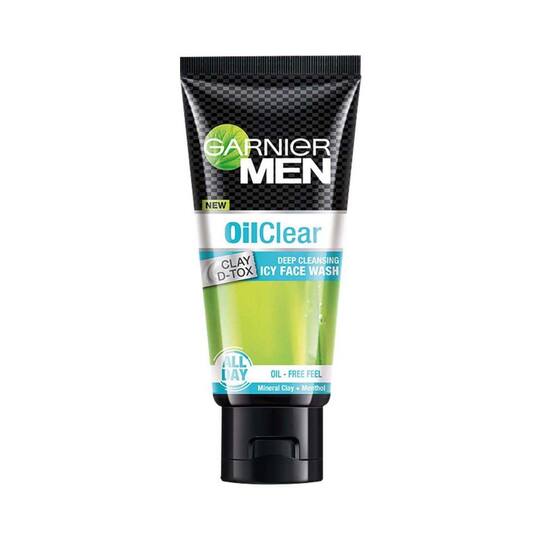 Garnier Men Oil Clear Clay D-Tox Deep Cleansing Icy Face Wash (50g)