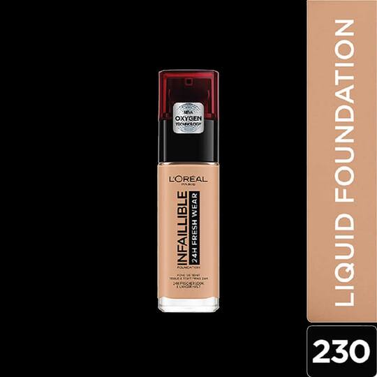 L'Oreal Paris Infallible 24H Fresh Wear Foundation, 230 Radiant Honey