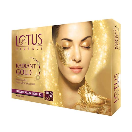 Lotus Herbals Radiant Gold Cellular Glow 1 Facial Kit - (37g)