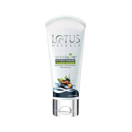 Lotus Herbals Activated Charcoal And Almond Exfoliator Scrub - (100g)