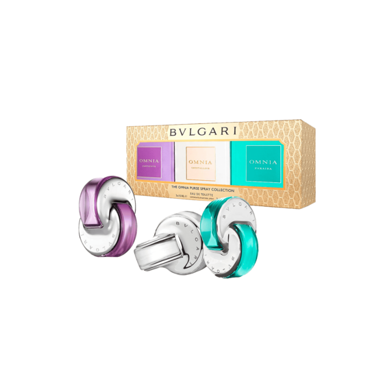 Bvlgari Omnia Mini Set: (15ml Amethyste, CORAL 15ml, PARABIA 15ml - 3 Pcs