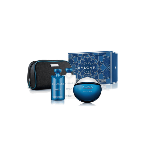 Bvlgari Atlantique Gift Set: Eau de Toilette100ml, Shampoo and Shower Gel 75ml, After Shave Balm 75ml - 4 Pcs