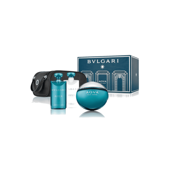 Bvlgari Aqva Ph Gift Set: Eau de Toilette100ml, After Shave Balm 75ml, Shampoo and Shower Gel 75ml - 4 Pcs