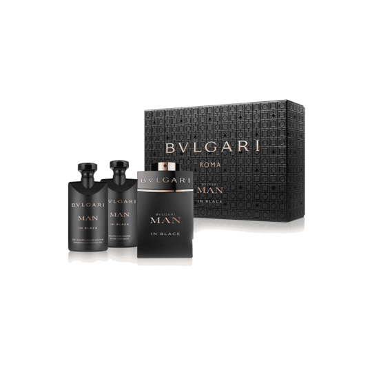 Bvlgari Man In Black Set: EDP60ml, Shampoo and Shower Gel 40ml, After Shave Balm 40ml - 4 Pcs