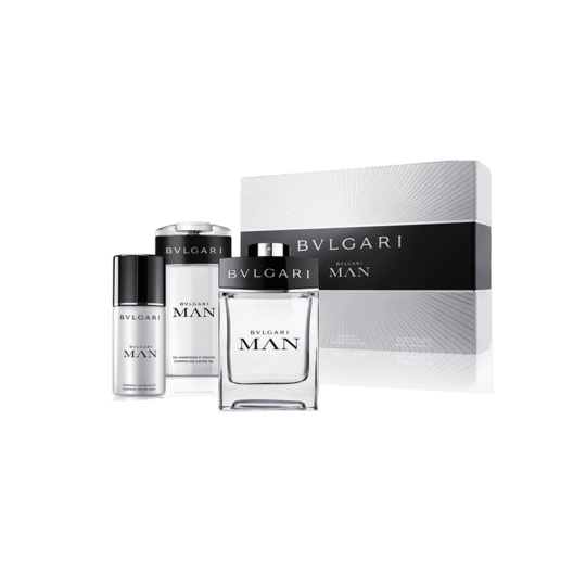 Bvlgari Man Gift Set: Eau de Toilette 150ml, Shampoo and Shower Gel 200ml, Deo100ml (4 Pcs)