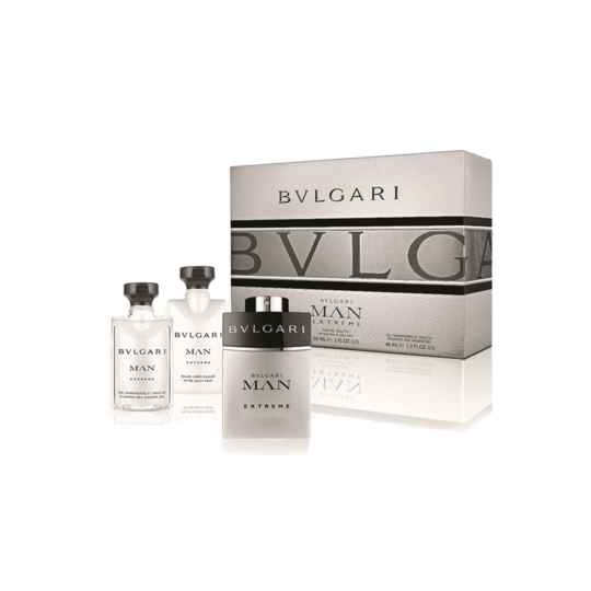 Bvlgari Man Extreme Set: Eau de Toilette60ml, After Shave Balm 40ml, Shampoo and Shower Gel 40ml - 4 Pcs