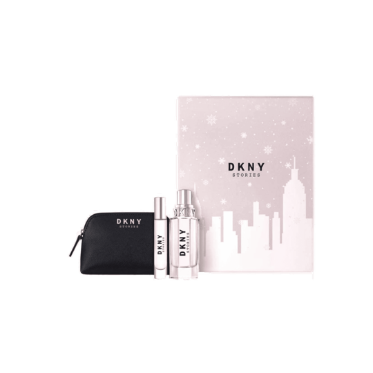 DKNY Stories Set : Eau de Parfum 50ml, Eau de Parfum 7ml, Pouch (3 pcs)