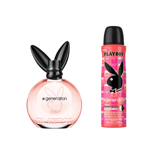 Playboy Generation For Women Gift Set : Eau de Toilette, Body Spray (2 pcs)