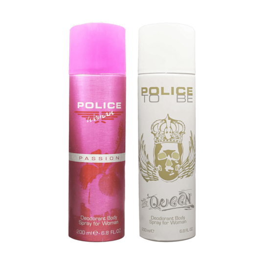 Police Combo Set : Passion, Queen Deodorant Spray (2 pcs)