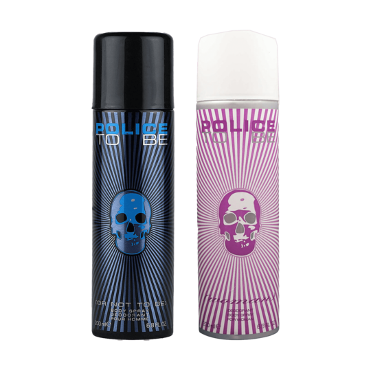 Police Combo Set : To Be Men, To Be Women Deodorant Spray (2 pcs)