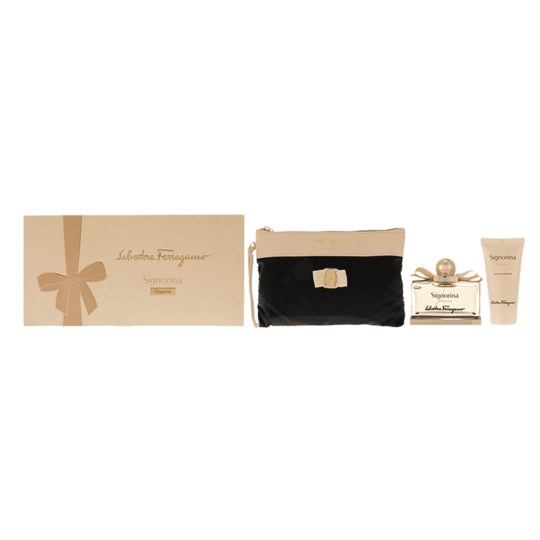 Salvatore Ferragamo Signorina Eleganza Gift Set : EDP, BL, Pouch (3 pcs)