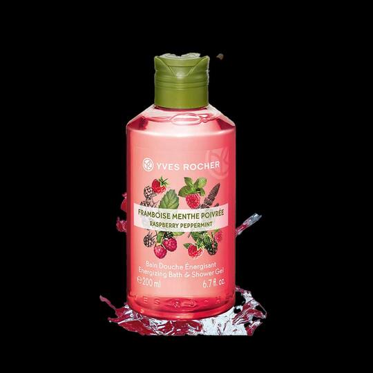 Yves Rocher Energizing Bath And Shower Gel Raspberry Peppermint 200 ml