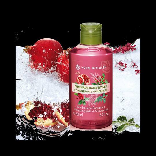 Yves Rocher Pomegranate Pink Berries Energizing Bath & Shower Gel 200 ml