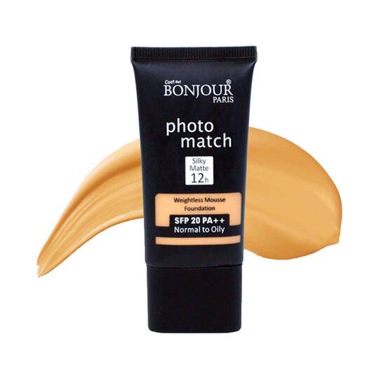 Bonjour Paris Photo Match Mousse Foundation SPF 20 - S3 Nude Ochre (30ml)