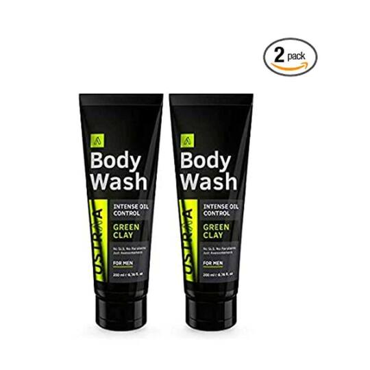 Ustraa Green Clay Body Wash For Intense Oil Control - (2 Pcs)