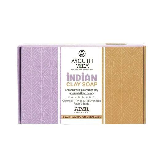 Ayouthveda Handmade Indian Clay Soap - (110g)
