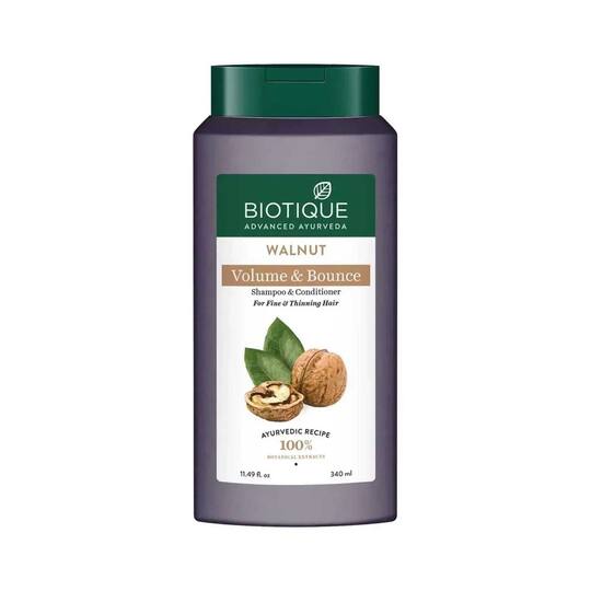 Biotique Bio Walnut Bark Volumizing Shampoo for Fine & Thinning Hair - (340ml)
