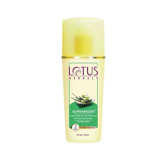 Lotus Herbal Alphamoist Alpha Hydroxy Skin Renewal Oil Free Moisturiser - (80ml)