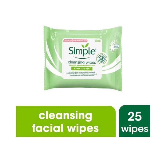 Simple Kind To Skin Cleansing Facial Wipes (25 Pcs)